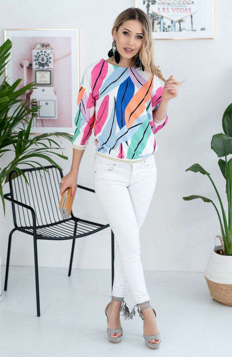 Женская блуза Nika.PL 03015 разноцветный