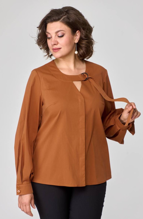 Женская блуза ANASTASIA MAK 1122 коньячный