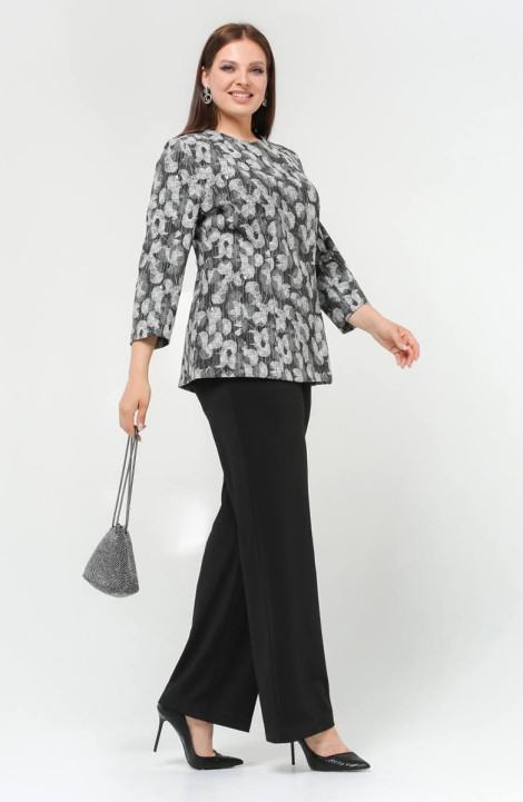 Женская блуза La rouge 6261 серый-(одуванчики)