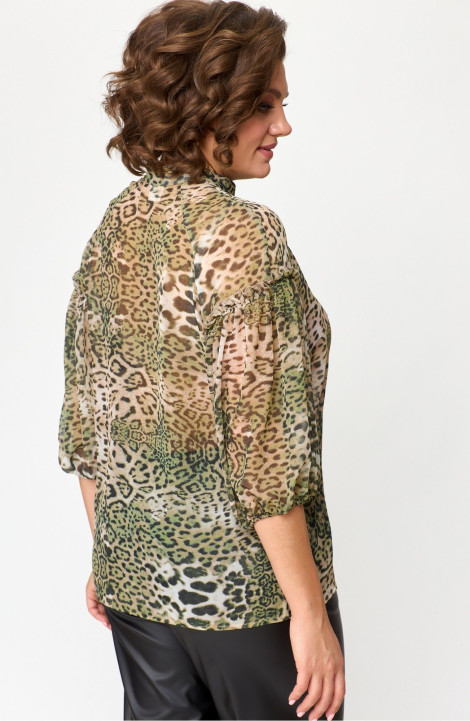 Женская блуза ANASTASIA MAK 1114 зеленый_мультиколор