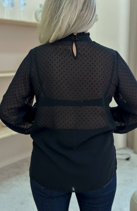 Женская блуза LindaLux 1-439 черные_бубочки