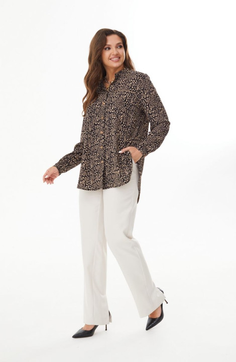 Женская блуза MALI 623-064 черно-бежевый