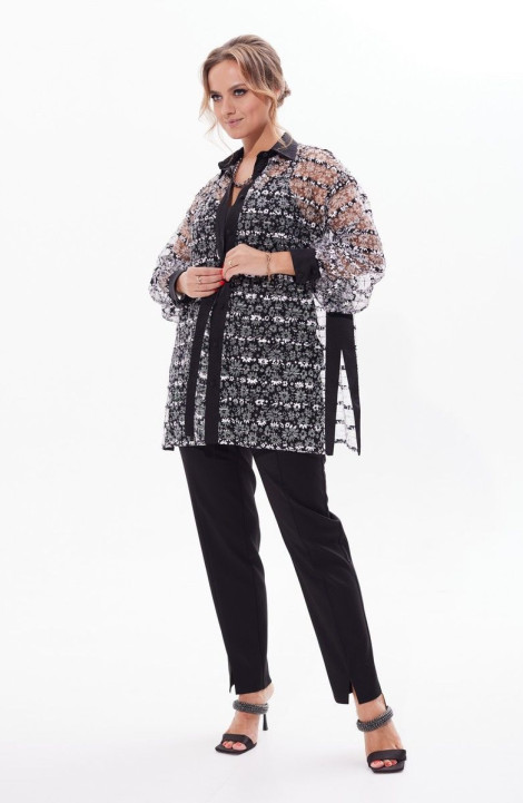 Женская блуза Condra 16226 черно-белый