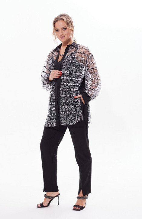 Женская блуза Condra 16226 черно-белый