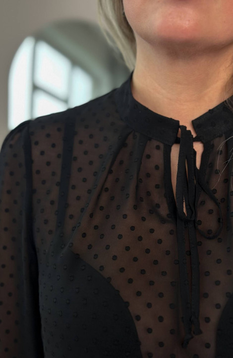 Женская блуза LindaLux 1-437 черные_бубочки