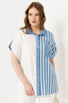 Женская блуза Панда 136340w голубой