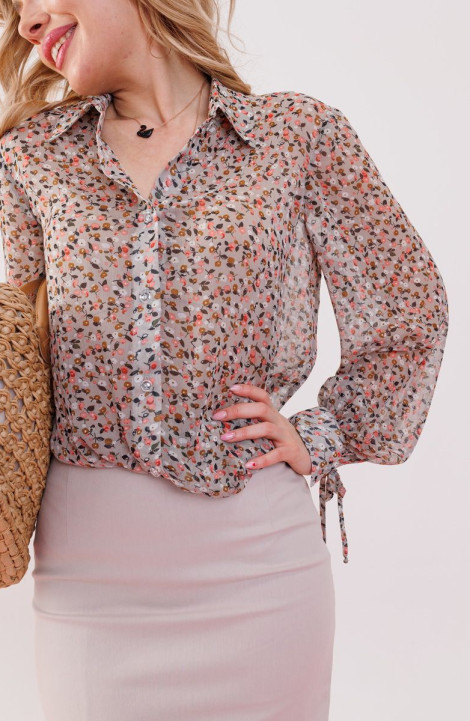 Женская блуза NikVa 346-2 беж_коралл