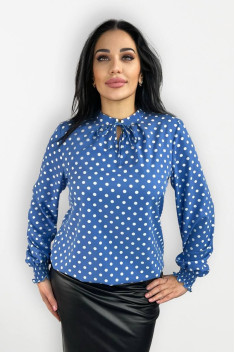 Женская блуза LindaLux 1-113 горох_на_голубом