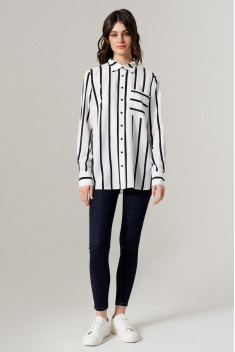 Женская блуза Панда 147240w бело-черный