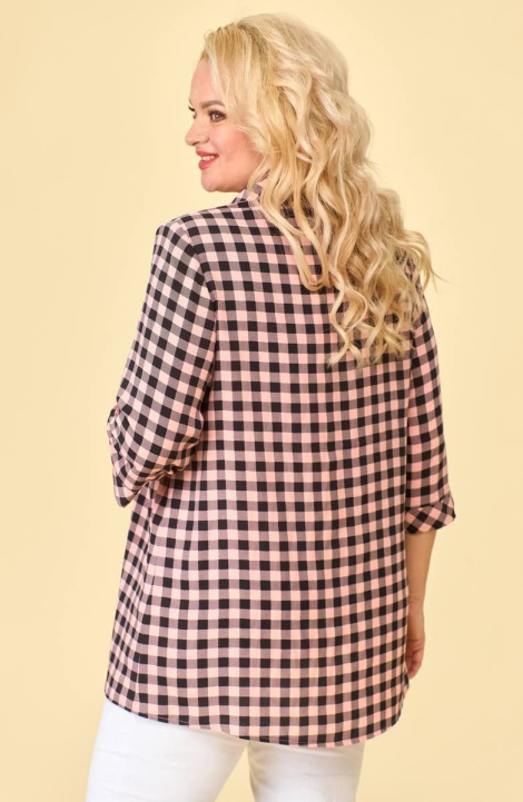 Женская блуза TrikoTex Stil М24-20 розовая_клетка