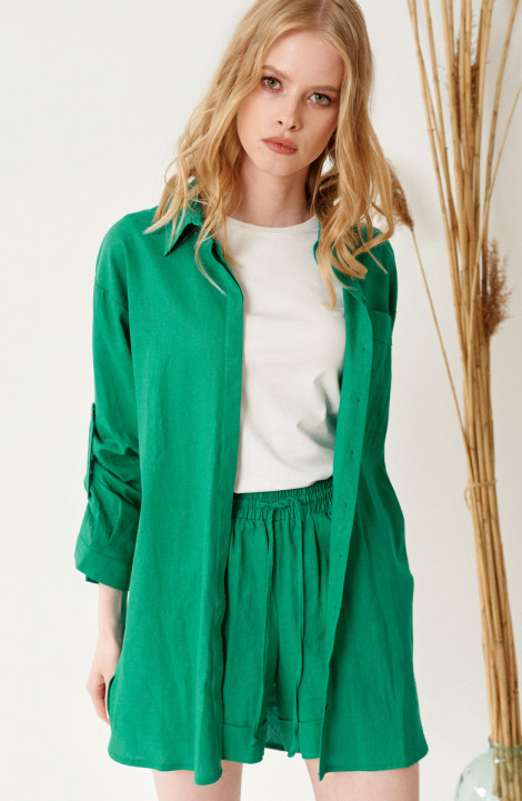 Женская блуза Панда 121440w зеленый