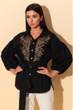Женская блуза Chumakova Fashion 2055 черный_с_песочным