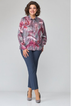 Женская блуза ANASTASIA MAK 1116 серо-розовый