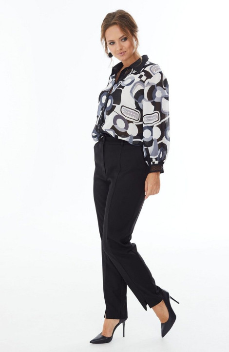 Женская блуза Condra 16129 серый-черный