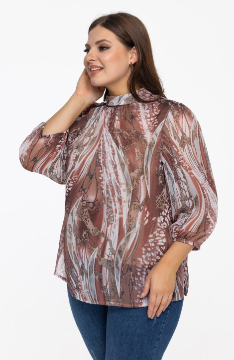 Женская блуза Avila 0822 коричневый