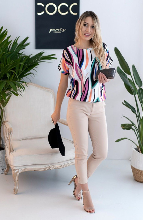 Женская блуза Nika.PL 0318 разноцветный