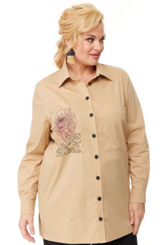 Женская блуза OVERYOU М119-1 бежевый