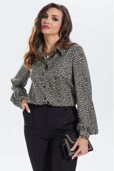 Женская блуза MALI 622-074 черно-бежевый