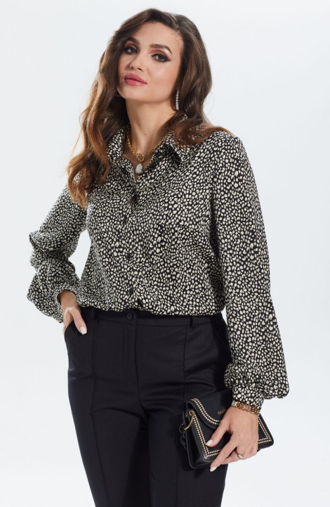 Женская блуза MALI 622-074 черно-бежевый
