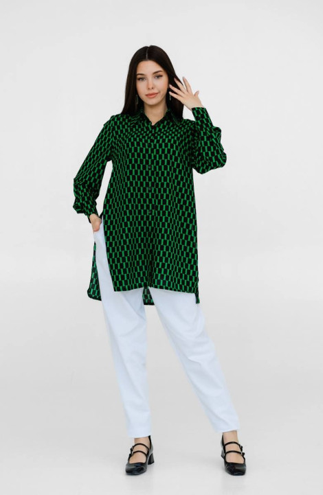 Женская блуза Ivera 5058L черный, зеленый