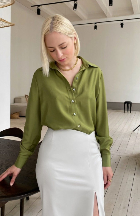 Женская блуза HELEN BIRCH by Malko Bl024 оливковый
