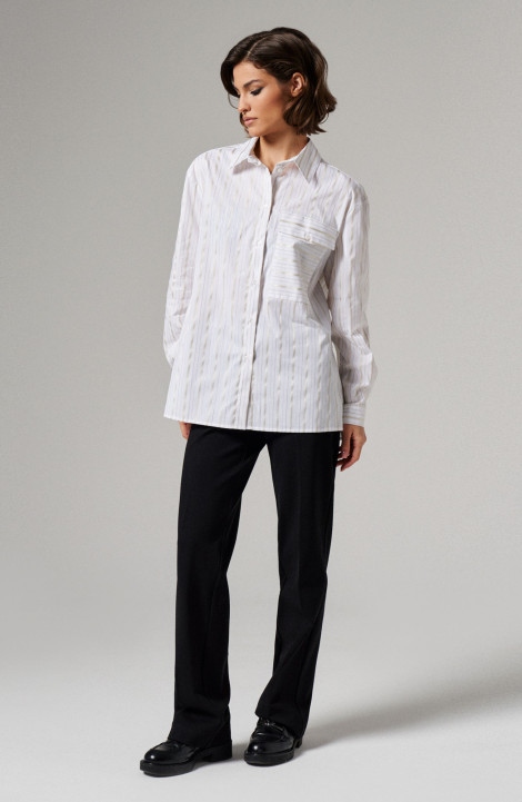 Женская блуза Панда 176440w бело-бежевый
