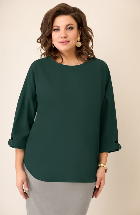 Женская блуза VOLNA 1300 бутылочно-зеленый