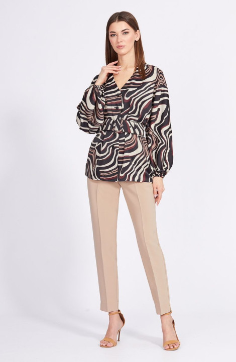 Женская блуза EOLA 2345 беж-коричневый