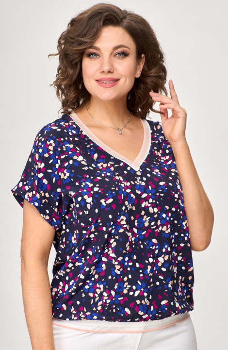 Женская блуза T&N 7396 цветные_камушки