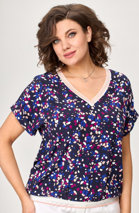 Женская блуза T&N 7396 цветные_камушки