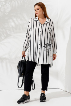 Женская блуза Панда 83940w бело-черный