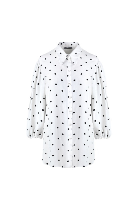 Женская блуза Elema 2К-12436-1-164 белый/малый_горох