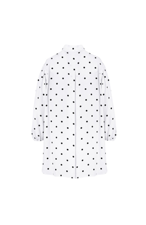 Женская блуза Elema 2К-12436-1-164 белый/малый_горох