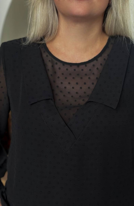 Женская блуза LindaLux 1-414 черные_бубочки