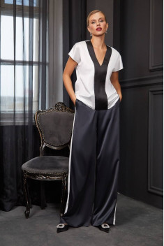 Женская блуза Rivoli 2361 молочный/чёрный