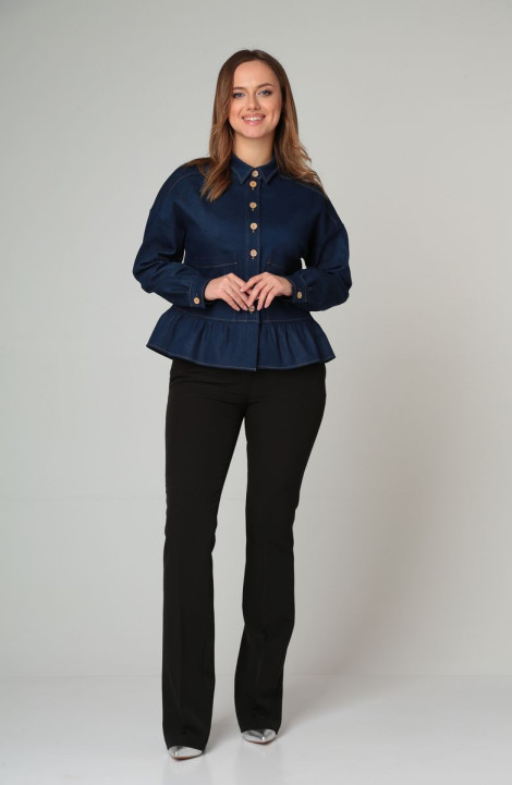 Женская блуза Modema м.704 темно-синий_джинс