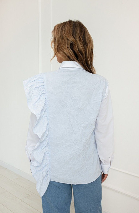 Женская блуза Butеr 2638 бело-голубой