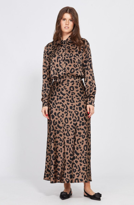 Женская блуза EOLA 2500 коричневый_леопард