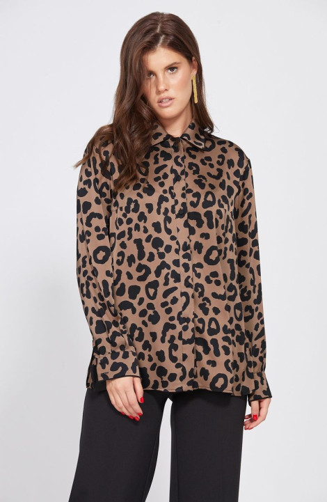 Женская блуза EOLA 2500 коричневый_леопард
