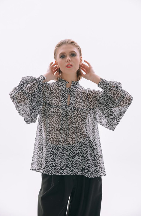 Женская блуза NikVa 414-1 снежный_леопард