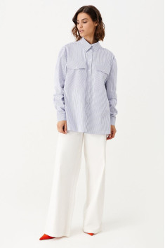 Женская блуза Панда 155840w бело-голубой