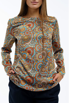 Женская блуза Manika Belle 301А43/4 коричневый,голубой