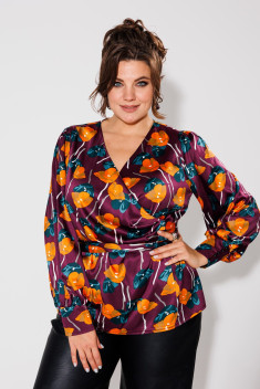 Женская блуза Anelli 1423 оранж_на_бордо