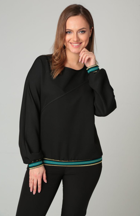 Женская блуза Modema м.540/2 черный+золото