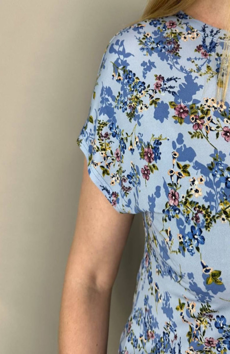 Женская блуза LindaLux 1-194 голубой_цветок