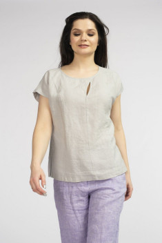 Блуза FASHION CENTRE Л-3645 светло-серый