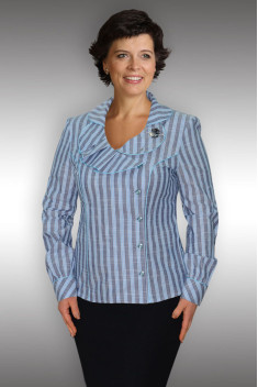 женские блузы Таир-Гранд 6276 голубая-полоска