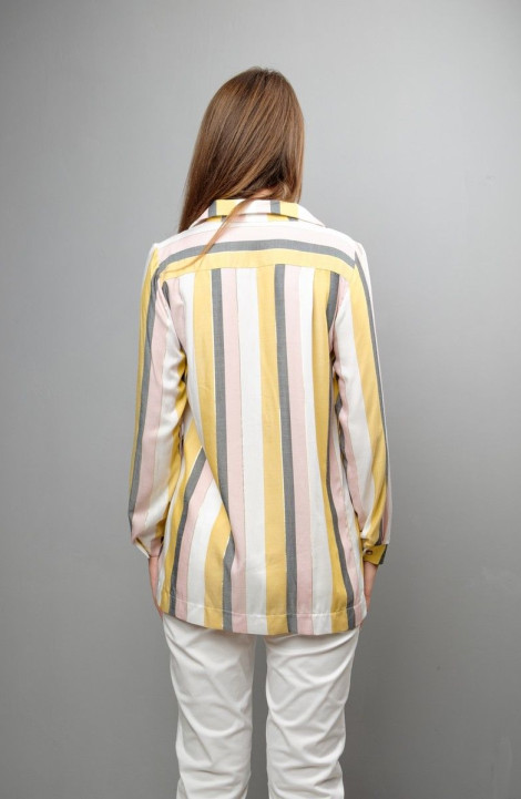 женские блузы Mita ЖМ999А желто-серо-розовая