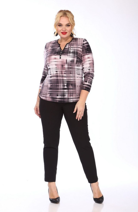 Женская блуза SOVITA M-758 черный+фиолетовый