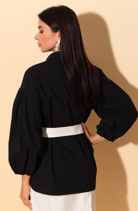 женские блузы Chumakova Fashion 2056 черный_с_молочным